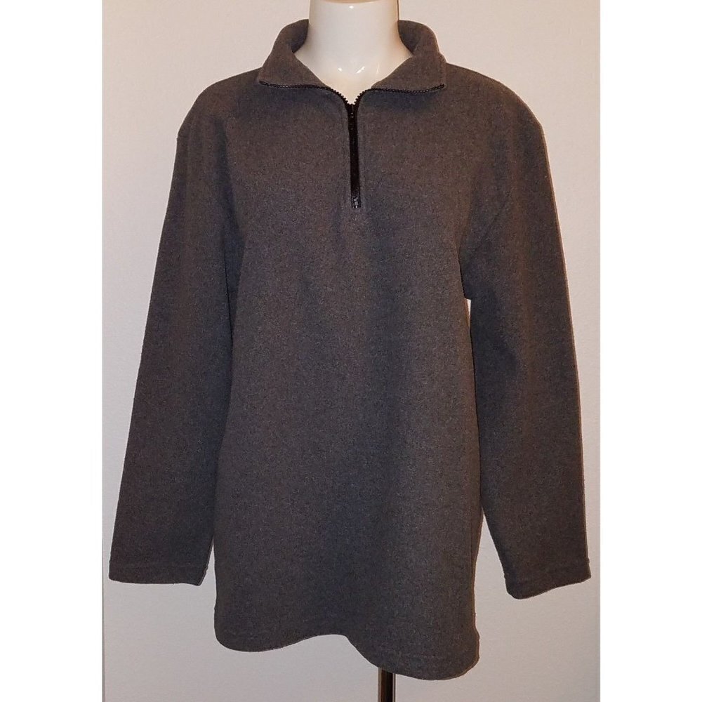 Atlantique Gray Pullover Fleece Top Jacket Women's Size Medium Canada